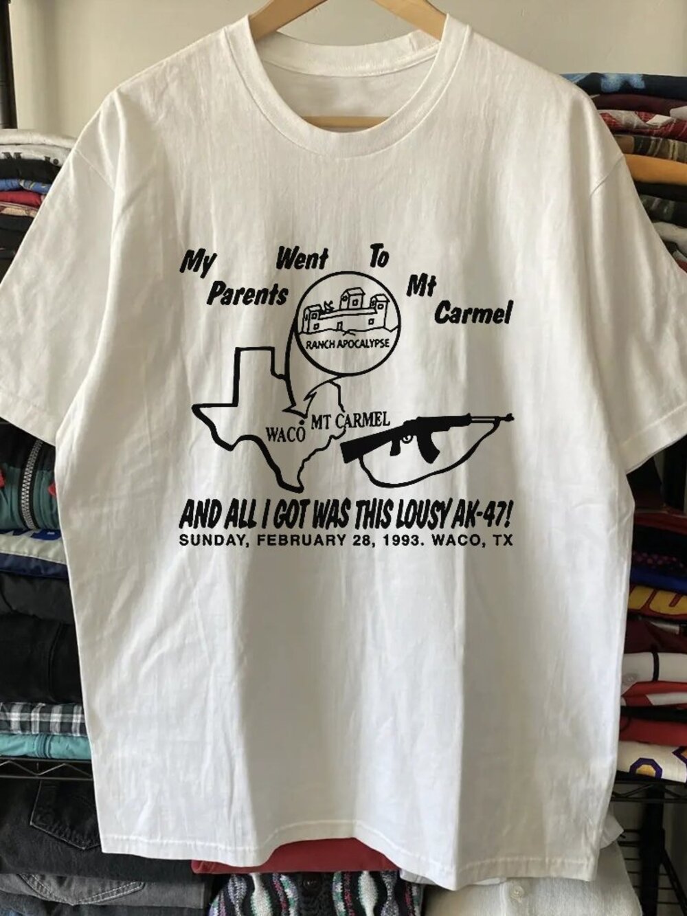 Parody Lousy AK-47 Washed White Tee